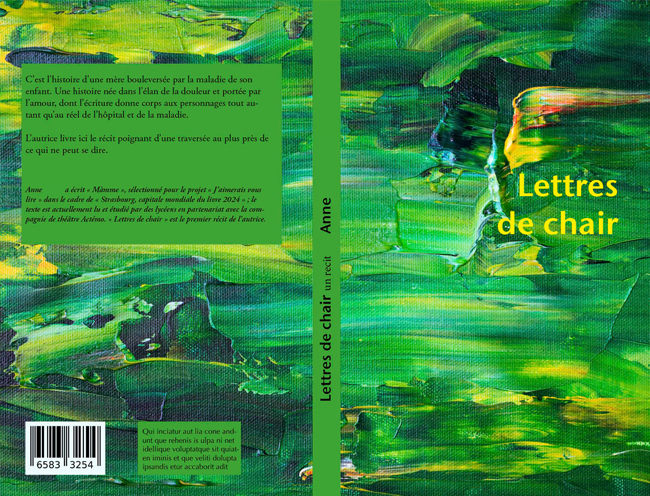 Couverture pour livre, peinture pastose